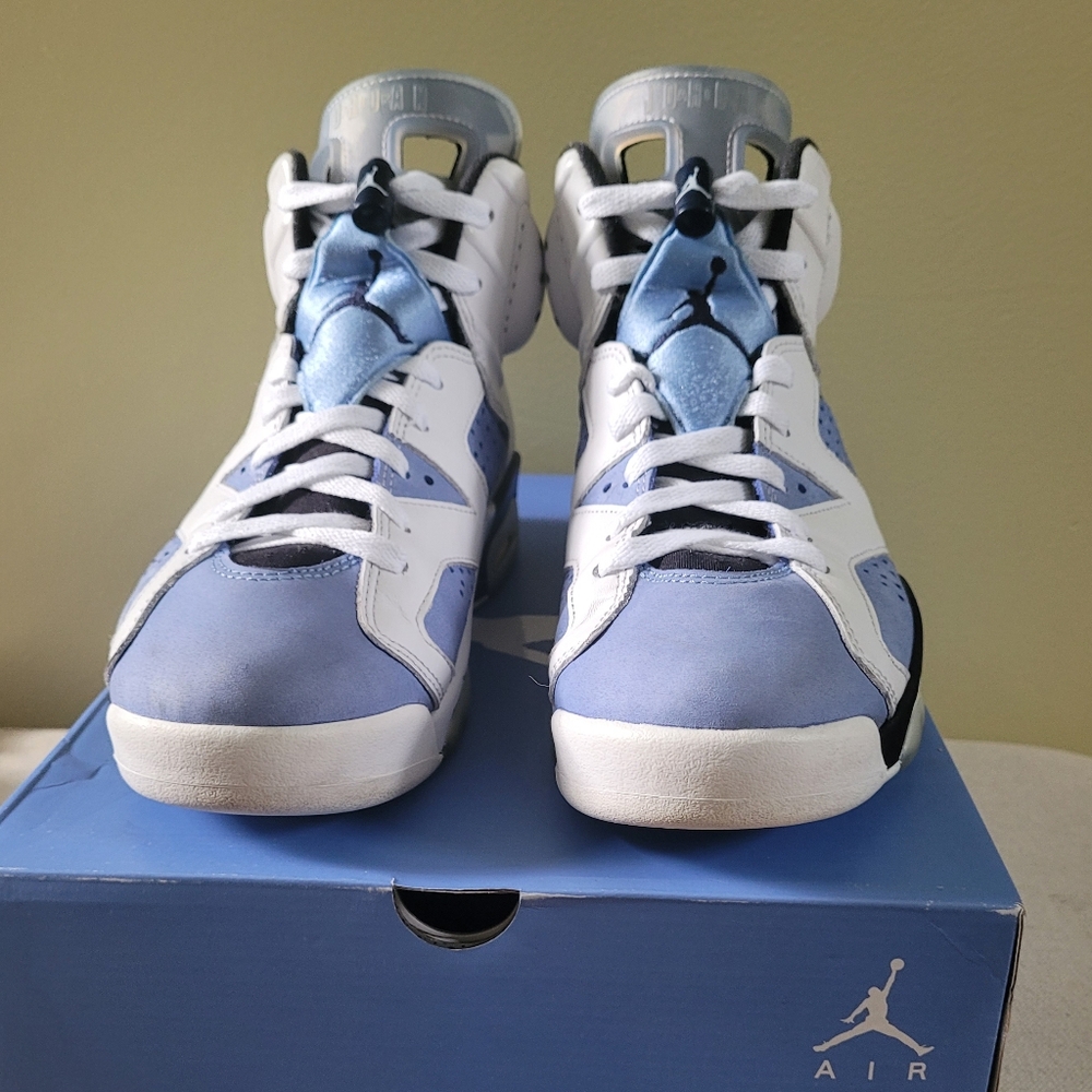 Nike Air Jordan 6 Retro UNC University Blue White CT8529-410 Men's Size 9
